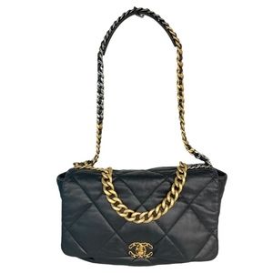 CHANEL Maxi Flap AS1162 Black/Lambskin Shoulder Bag
